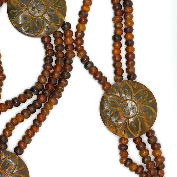 Bohemian Multi Strand Beaded Belt 53" - Picture 11 of 12